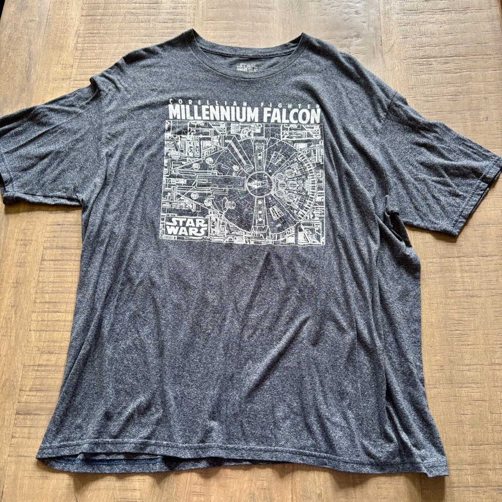 Star Wars Gray Short Sleeve Tee with Graphic Design